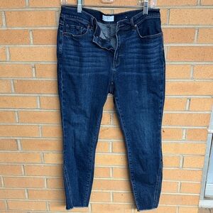 LOFT Dark Indigo High-Rise Skinny Jeans